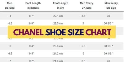 chanel 37 sizing chart|chanel slingback size chart.